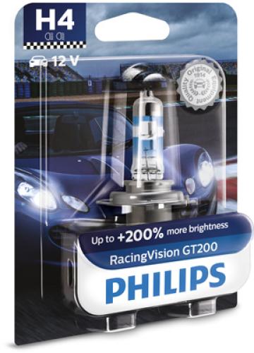 Bec far H4 60/55w 12V Racing Vision GT200 (blister) Philips