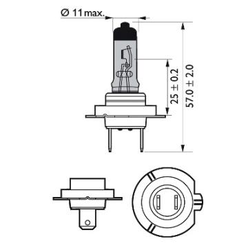 Bec far H7 55W 12V White Vision Ultra (blister) Philips