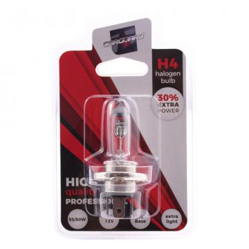 Bec halogen H4, 55W, +30% intensitate - Carguard