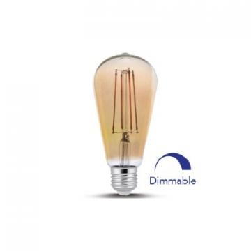 Bec led decorativ Cog dimabil 6W ST64 515LM 2200K E27