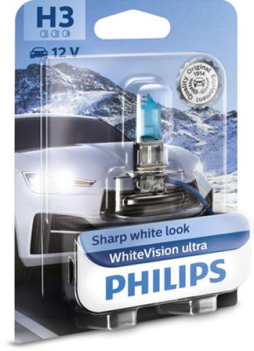 Bec proiector H3 12V White Vision Ultra (blister) Philips