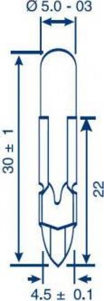 Bec telefonic T5.5, 24V, 40 mA