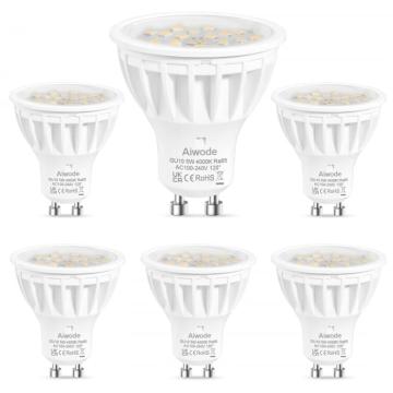 Becuri GU10 LED alb neutru, 5W 4000K 600LM, RA85 600lm
