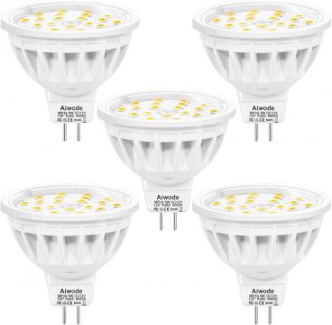 Becuri LED GU5.3 MR16, 5W alb rece 6000K, 600LM RA85