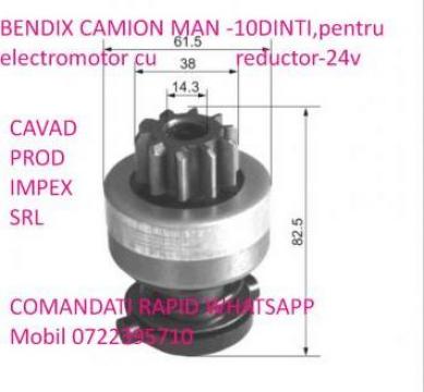 Bendix Man camion 24v - Bosch 10 dinti