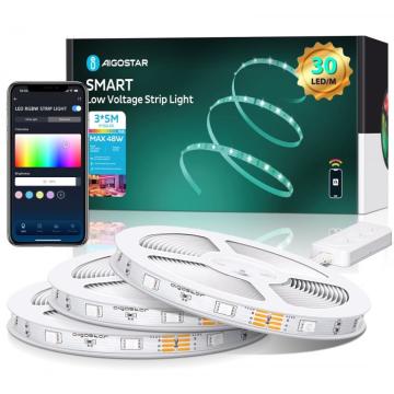 Benzi LED 15m 3x5m WiFi Smart LED lumini RGBW lumina calda