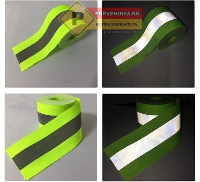 Benzi reflectorizante textile verzi si portocalii