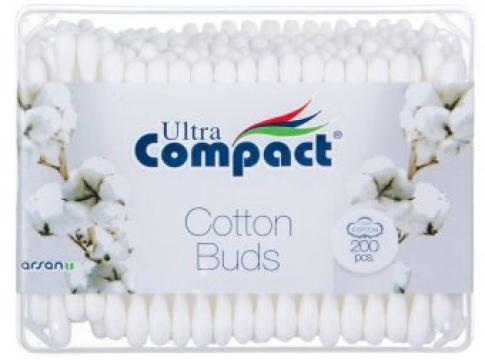 Betisoare de urechi Ultra Compact, 200buc/cutie
