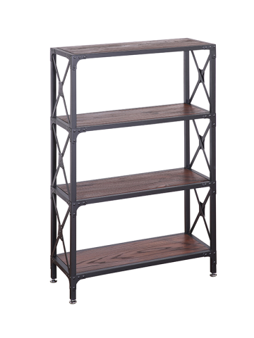 Biblioteca, etajera metalica cu polite de MDF Raki