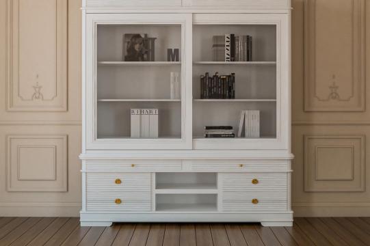 Biblioteca lemn masiv, 2050 x 460 x 2200 mm