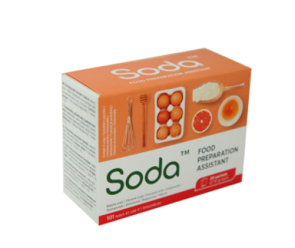 Bicarbonat de sodiu alimentar, 20 pliculete x 10g, Soda