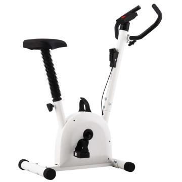 Bicicleta fitness cu curea de rezistenta, alb