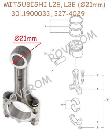 Biela motor Mitsubishi L2E, L3E (21mm)