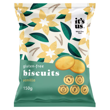 Biscuiti fragezi fara gluten cu vanilie 150g