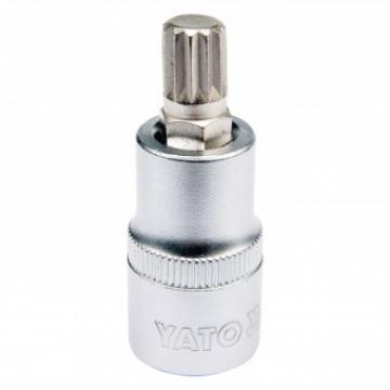 Bit Spline M10 cu adaptor 1 2", 55 mm, Cr-V, Yato YT-04343