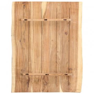 Blat de masa, 60x(50-60)x3,8 cm, lemn masiv de acacia
