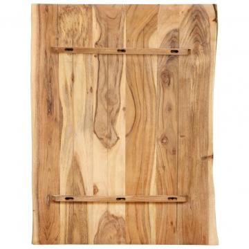 Blat de masa, 80x(50-60)x2,5 cm, lemn masiv de acacia
