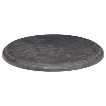 Blat de masa, negru, 40x2,5 cm, marmura
