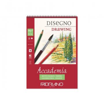 Bloc desen Accademia Disegno, A3, cu spira, Fabriano