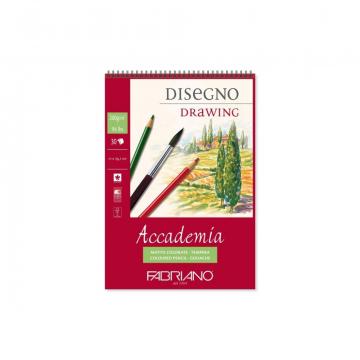 Bloc desen Accademia Disegno, A4, cu spira, Fabriano