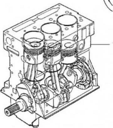 Bloc motor Perkins pentru tractoare Landini