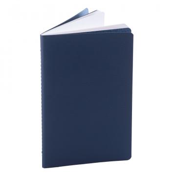 Bloc notes Pastel, piele, 12,5x20 cm, velin, albastru