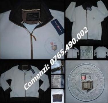 Bluza bleu groasa barbati sport casual Gant U.S.A. 100% bbc