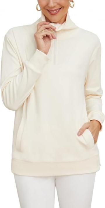 Bluza lejera, pulover tricotat, cu fermoar scurt