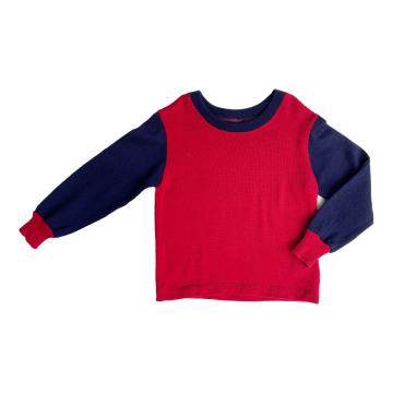 Bluza rosu/bleumarin - Upcycled