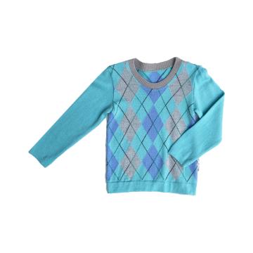 Bluza turcoaz cu carouri - Upcycled