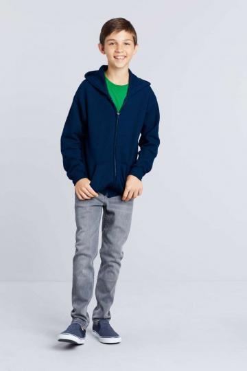 Bluzon baieti Heavy Blend Youth Full Zip Hooded Sweatshirt