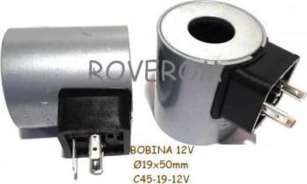 Bobina 12V, D19x50mm, electrovalva hidraulica