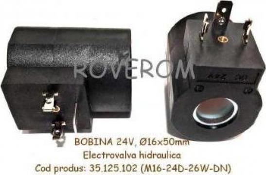 Bobina 24V, D16X50mm, John Deere 810, 1010, 1110, 1410