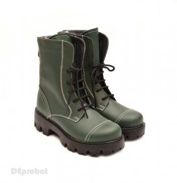 Bocanci verzi dama piele naturala sport-casual BOC14V