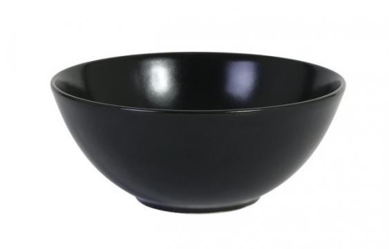 Bol ceramica supa Infinity negru diametru 16 cm