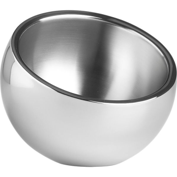 Bol inclinat pentru bufet, din inox cu pereti dubli