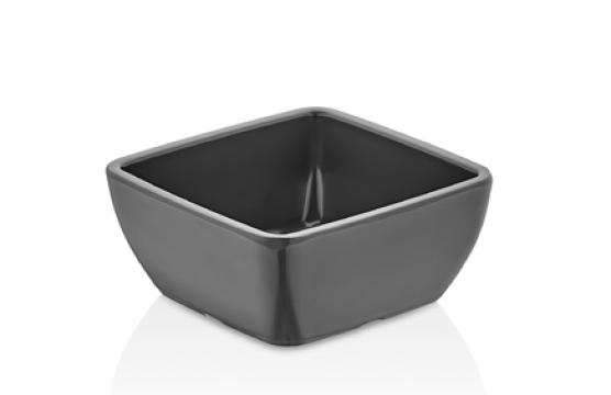 Bol patrat melamina Raki Volma, 9x9xh4cm, pentru sos, gri