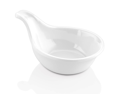 Bol sos cu maner Raki, 10,5x7,5cm, 80ml, melamina, alb