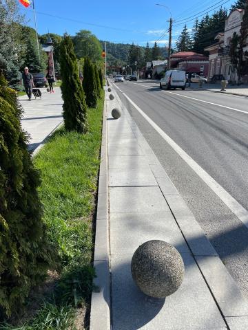 Bolard rotund din beton piatra naturala 35 cm
