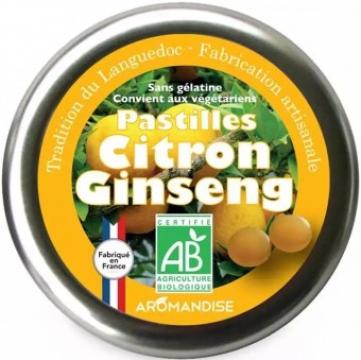 Bomboane artizanale cu lamaie si ginseng bio 45g Aromandise