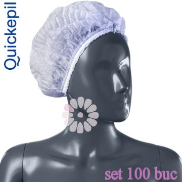 Boneta de unica folosinta, set 100 buc. bleu - Quickepil