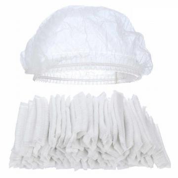 Bonete netesute cu elastic - albe - 100 buc