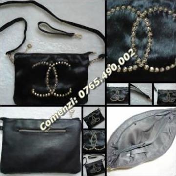 Borseta umar, sold dama blana vitel Chanel