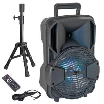 Boxa activa 8 inch/20 cm 15W iluminat LED cu BT/USB/MSD/FM +