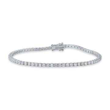 Bratara Tennis din aur alb 18K cu diamante naturale