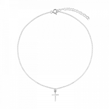 Bratara de picior din argint, cruciulita, 19 - 24 cm