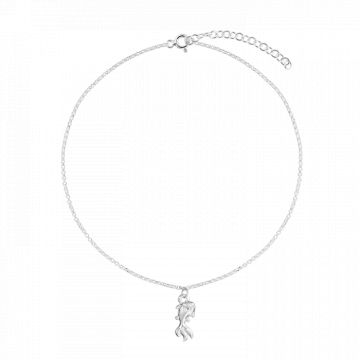 Bratara de picior din argint, pestisor, 22-27 cm