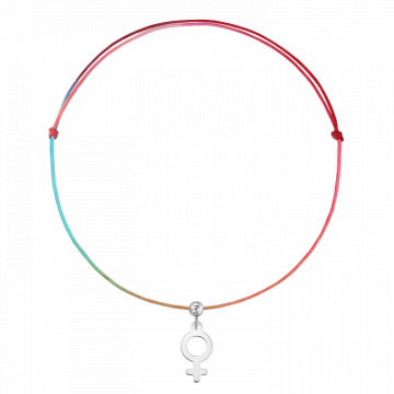 Bratara pentru picior din snur multicolor, simbol Venus
