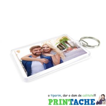 Breloc mega personalizat cu fotografie plastic
