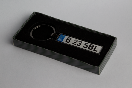 Breloc numar auto - negru